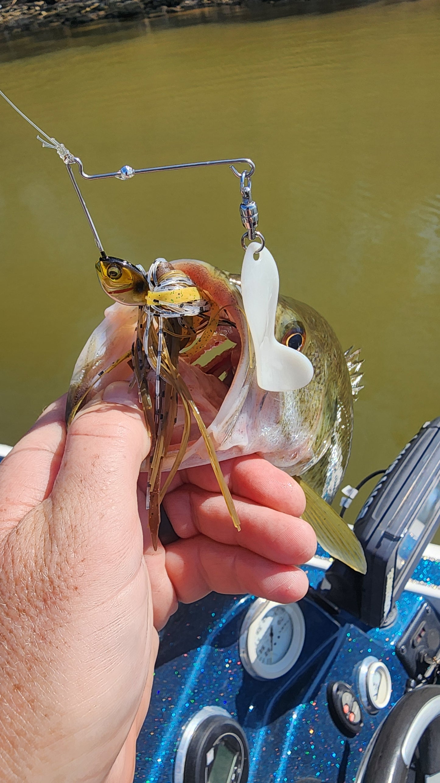 Gold S Bone Blade Spinner Bait