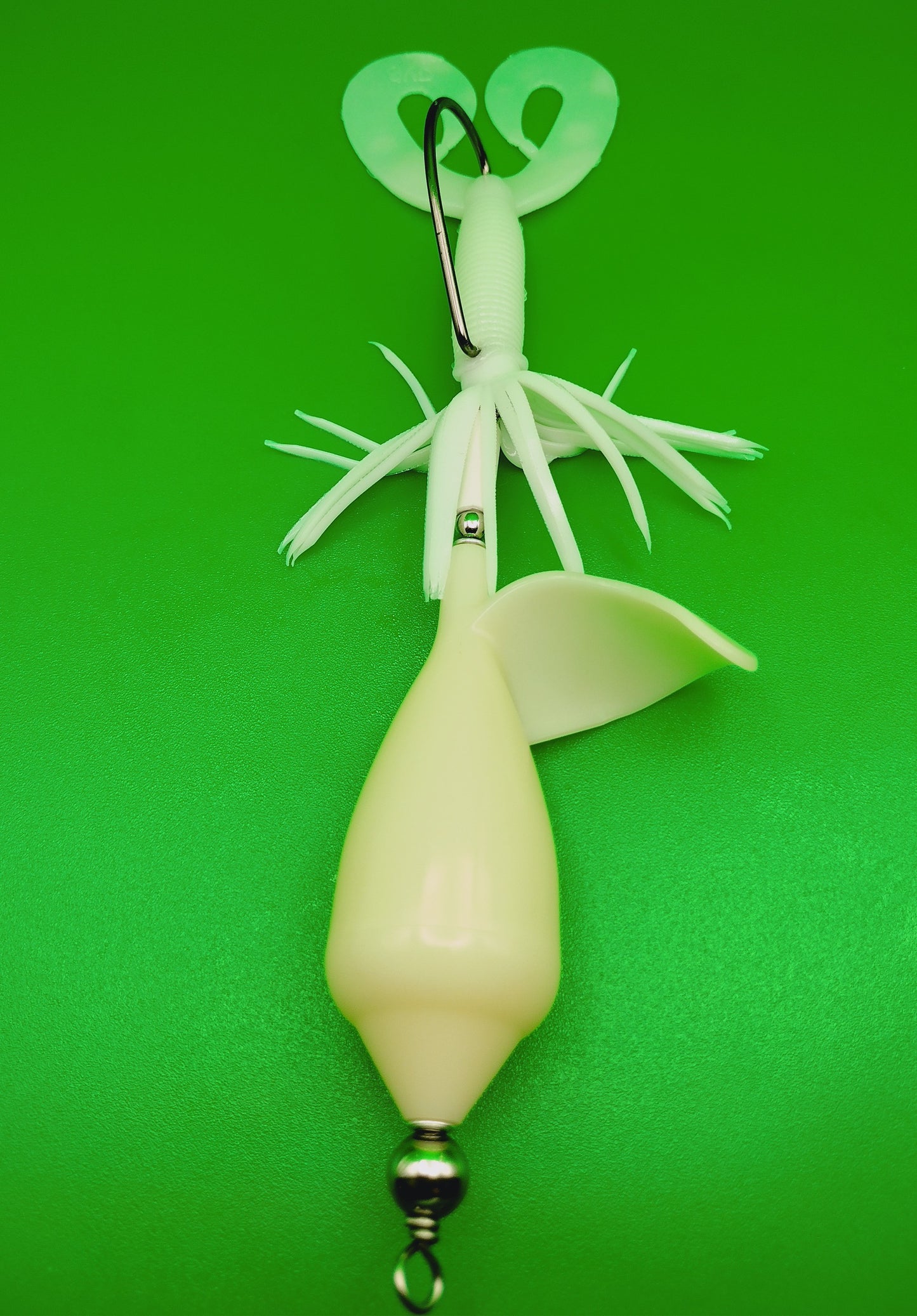 TX10-Inline Top Water Lure - Bone - Weedless