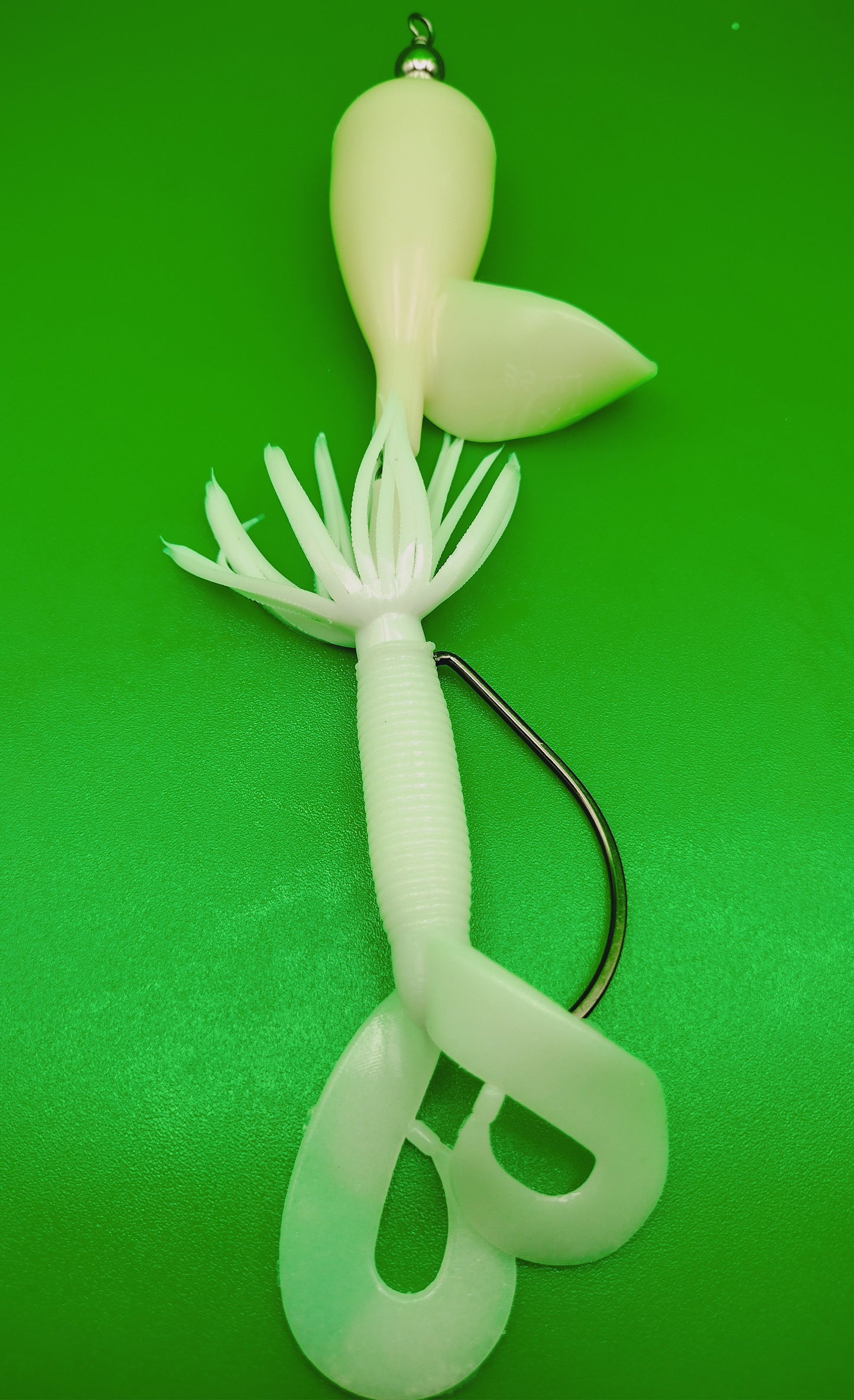 Weedless Inline Top Water Lure - Bone