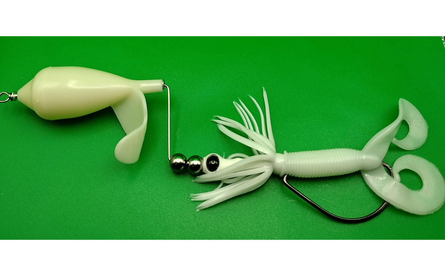 TX10-Offset Topwater Lure Bone - Weedless