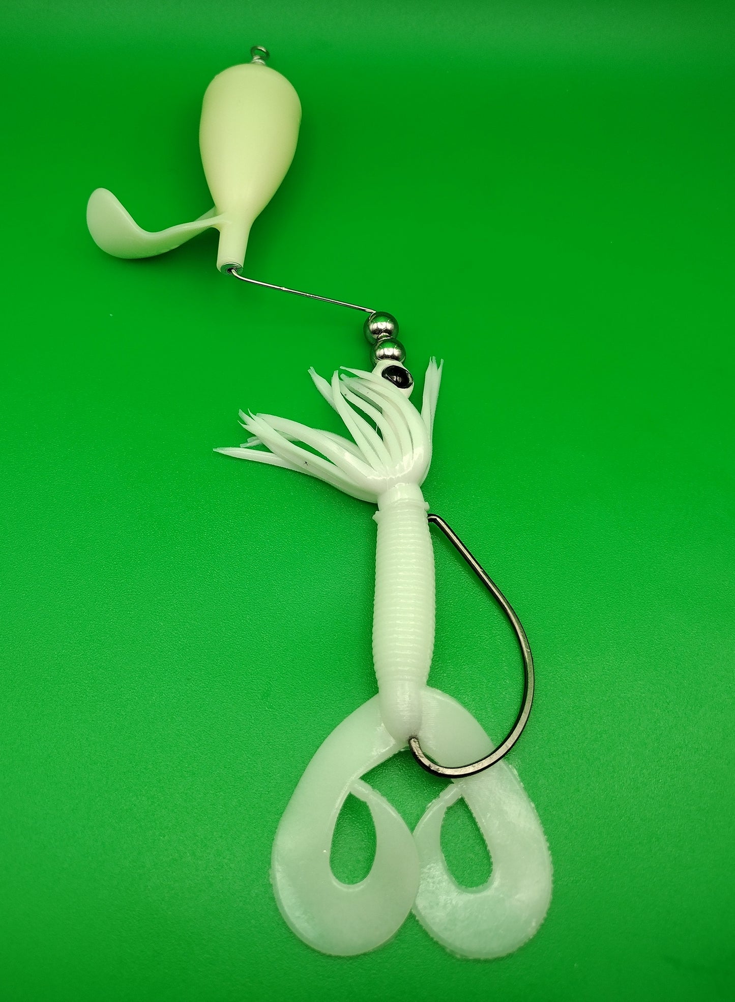 TX10-Offset Topwater Lure Bone - Weedless
