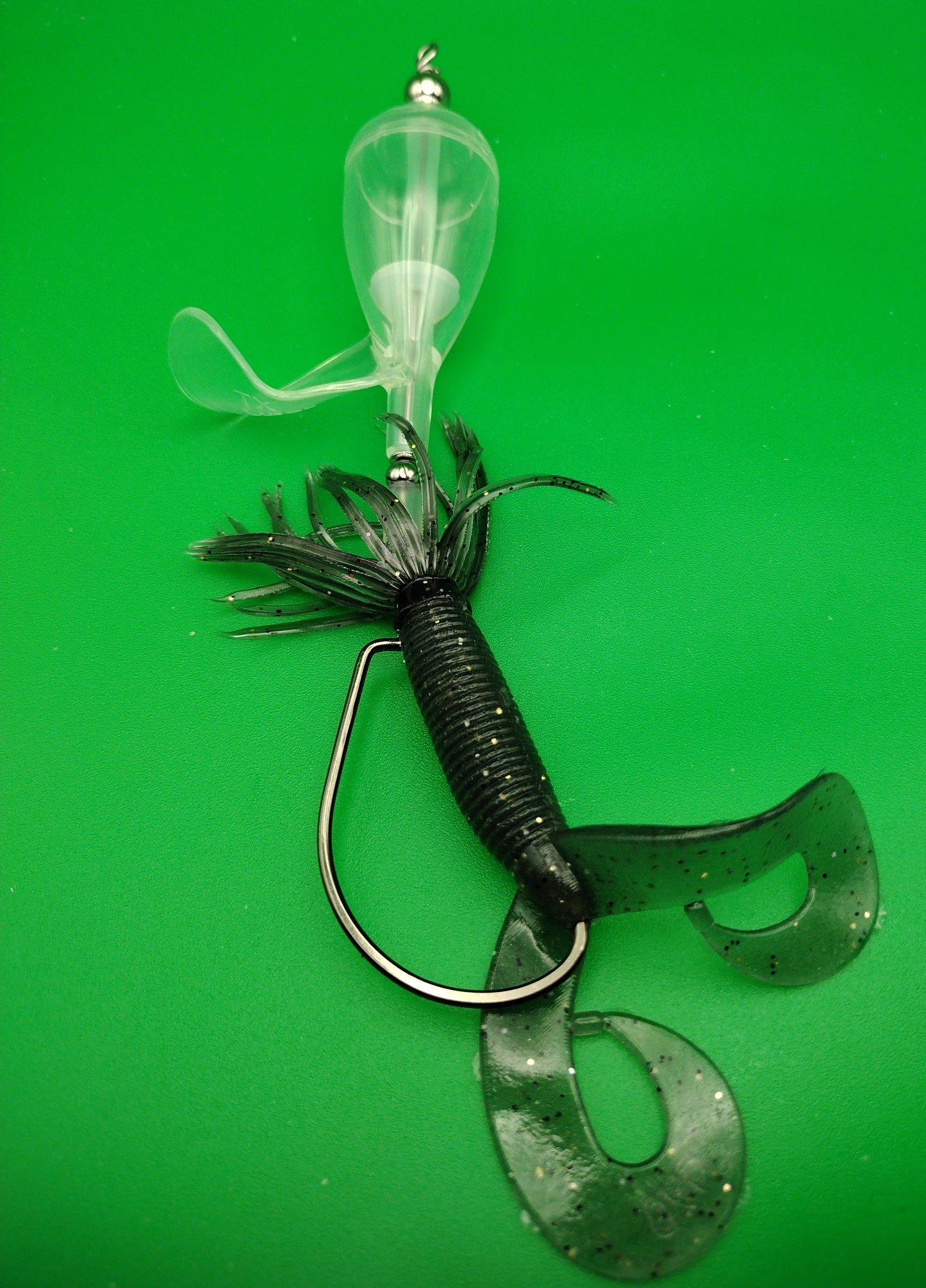 Weedless-Inline Top Water Lure - Clear