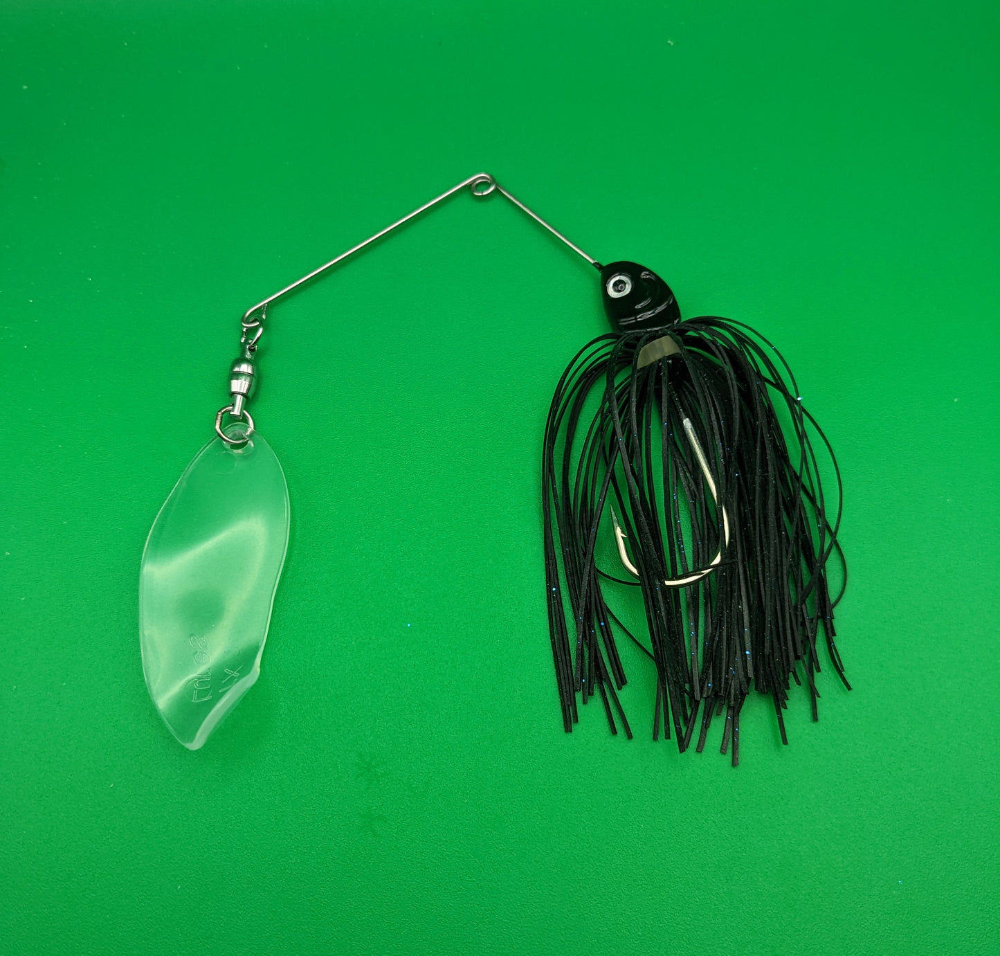 Black R Clear Blade Spinner Bait