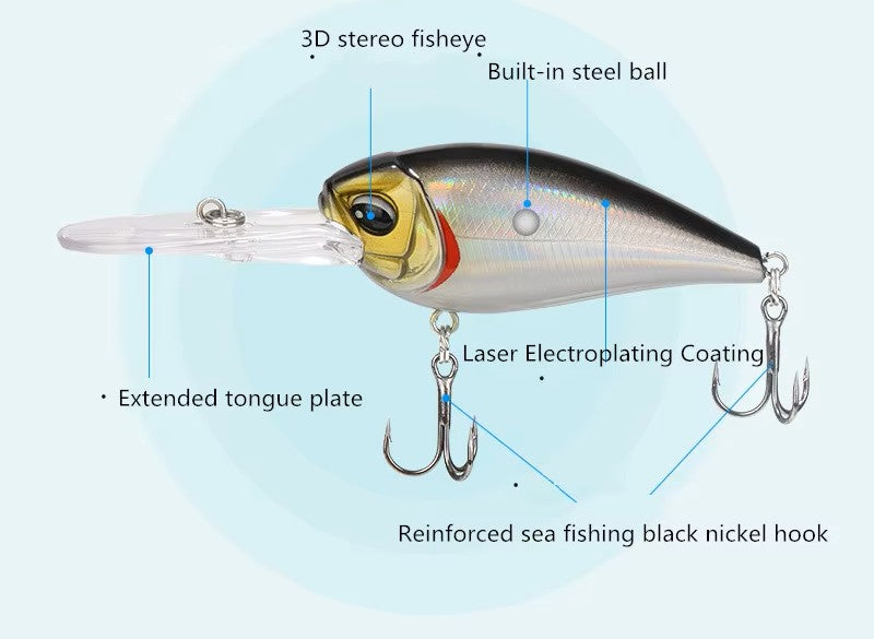 The Deep Flash Diver: 15 Dive 1 oz Crankbait