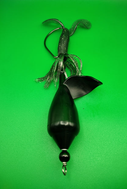 TX10 - Inline Top Water Lure - Black - Open Water