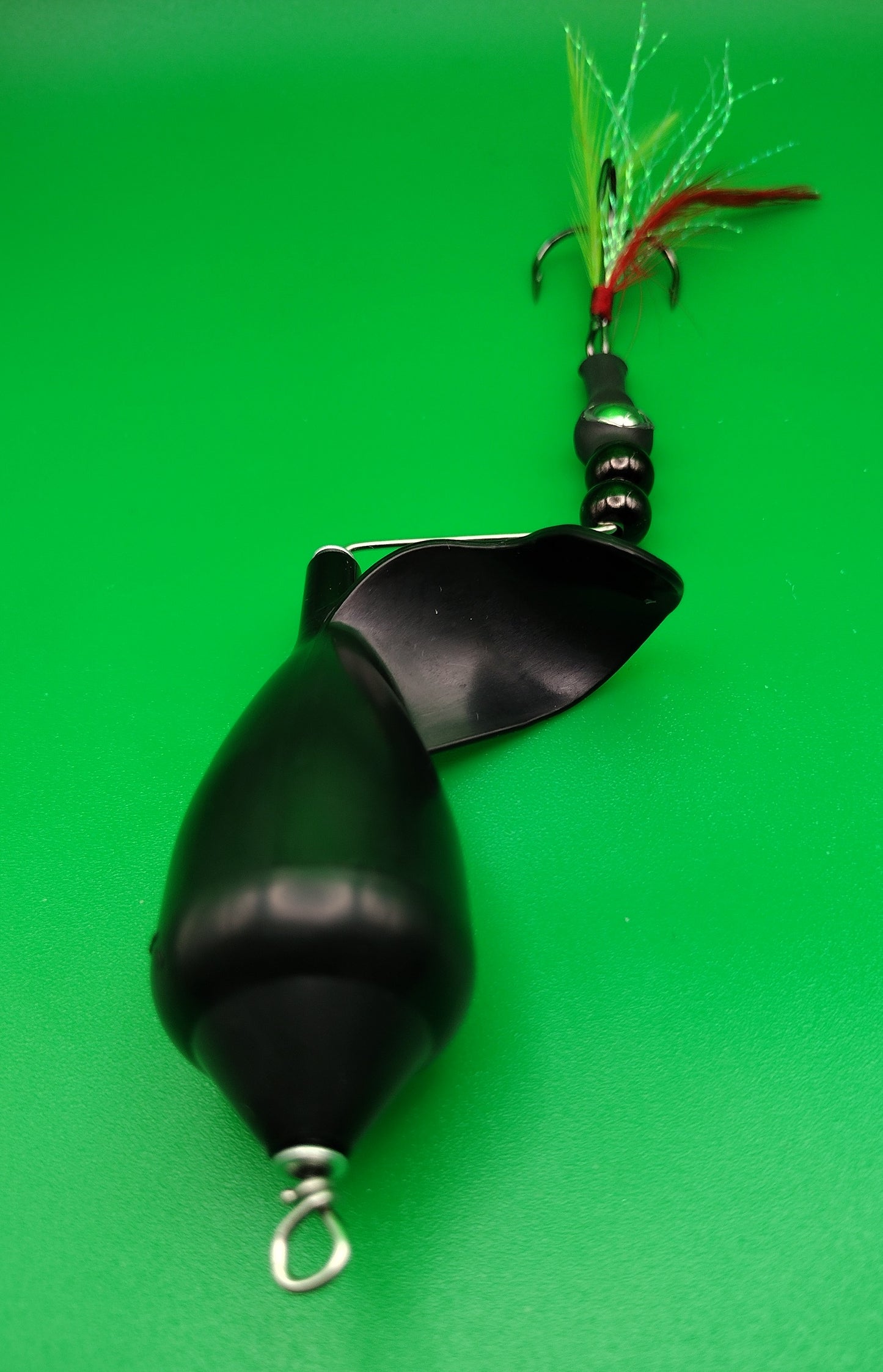 TX10-Offset Topwater Lure Black - Open Water