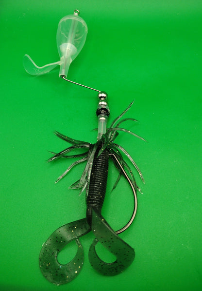 TX10-Offset Topwater Lure Clear - Weedless