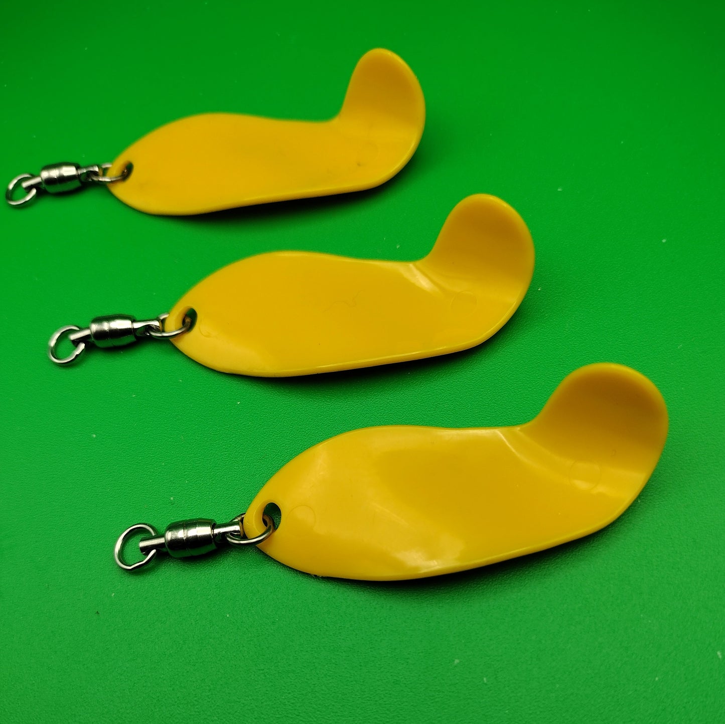 Golden Shiner ABS Spinner Bait Blade With Stainless Steel Swivel Qty 3 Per Package