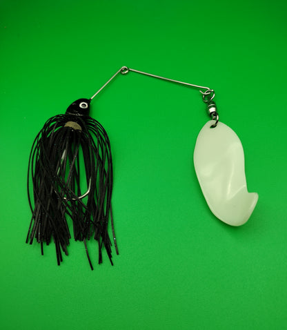 Black R Bone Blade Spinner Bait