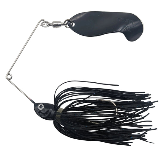 TX Lures Spinner Bait Black R Black Blade