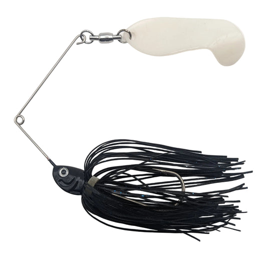 TX Lures Spinner Bait Black R Bone Blade