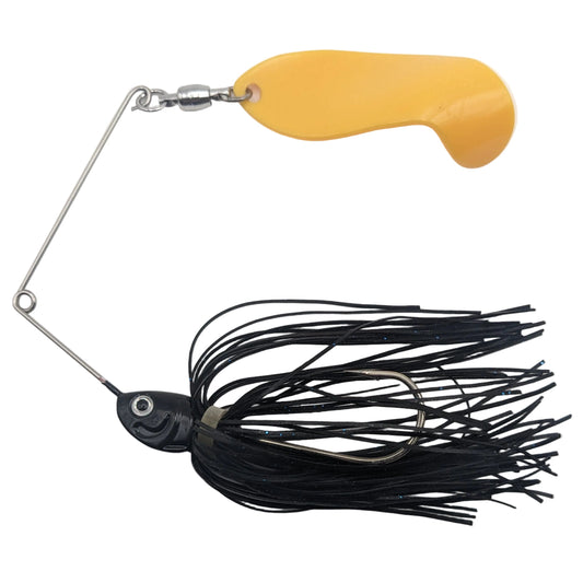 TX Lures Spinner Bait Black R Golden Blade