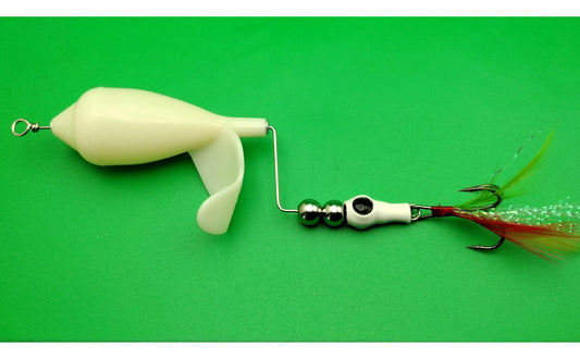 TX10 Offset Top Water Lure Bone Treble Hook